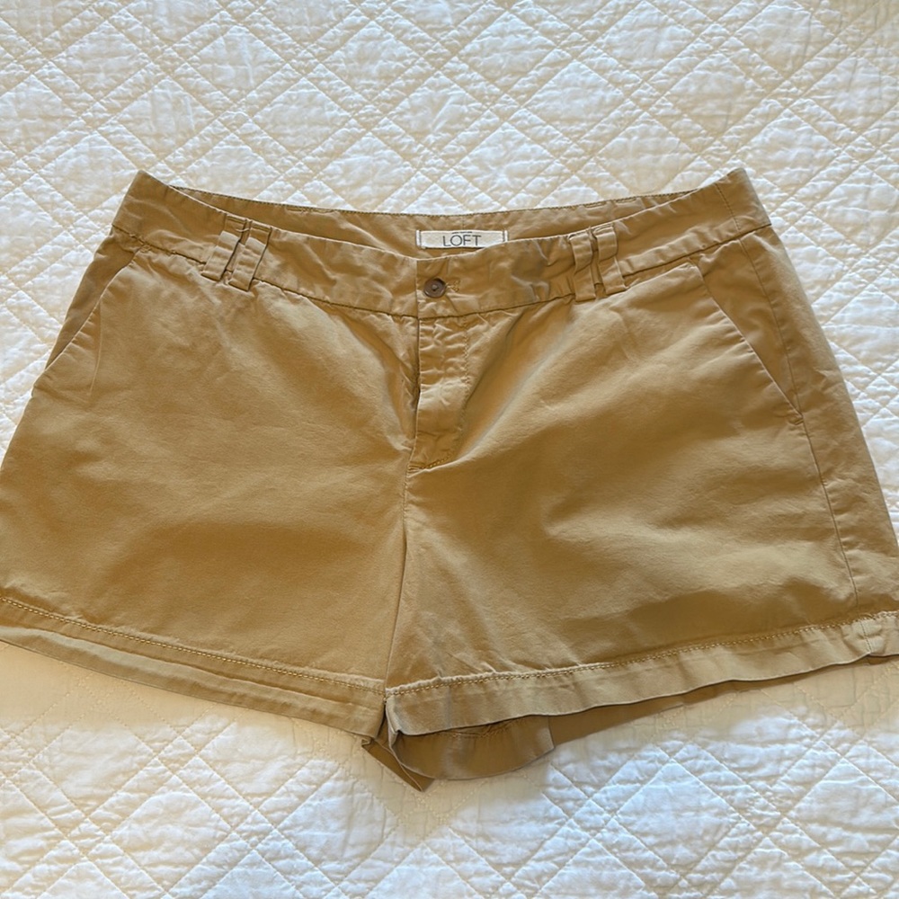 Mustard yellow Loft shorts